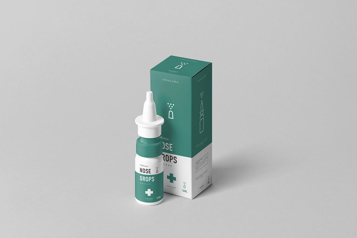 Nose Drops Mock-up, a Cups & Container Mockup by Yogurt86 (Photo 2 of 11)