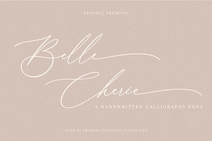 Belle Cherie A Calligraphy Font