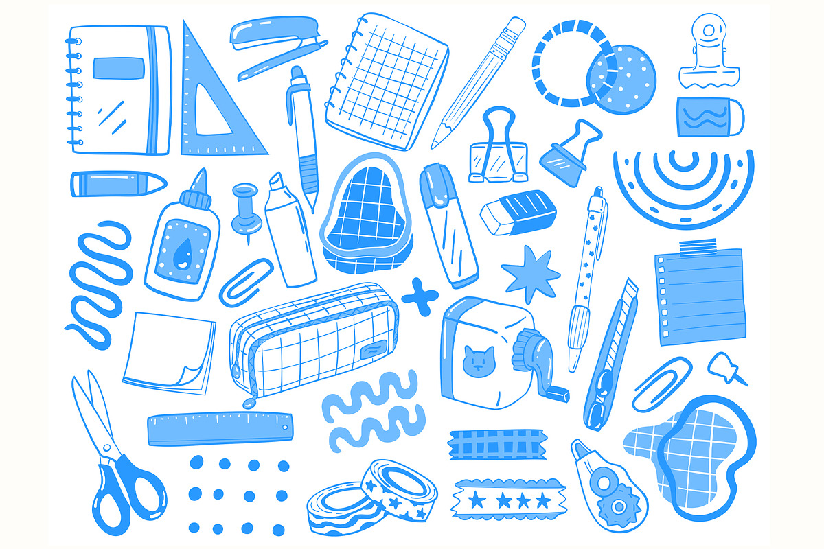 Back to School Lineart, an Education Illustration by Carpet Tapete Pretzel (Photo 2 of 7)