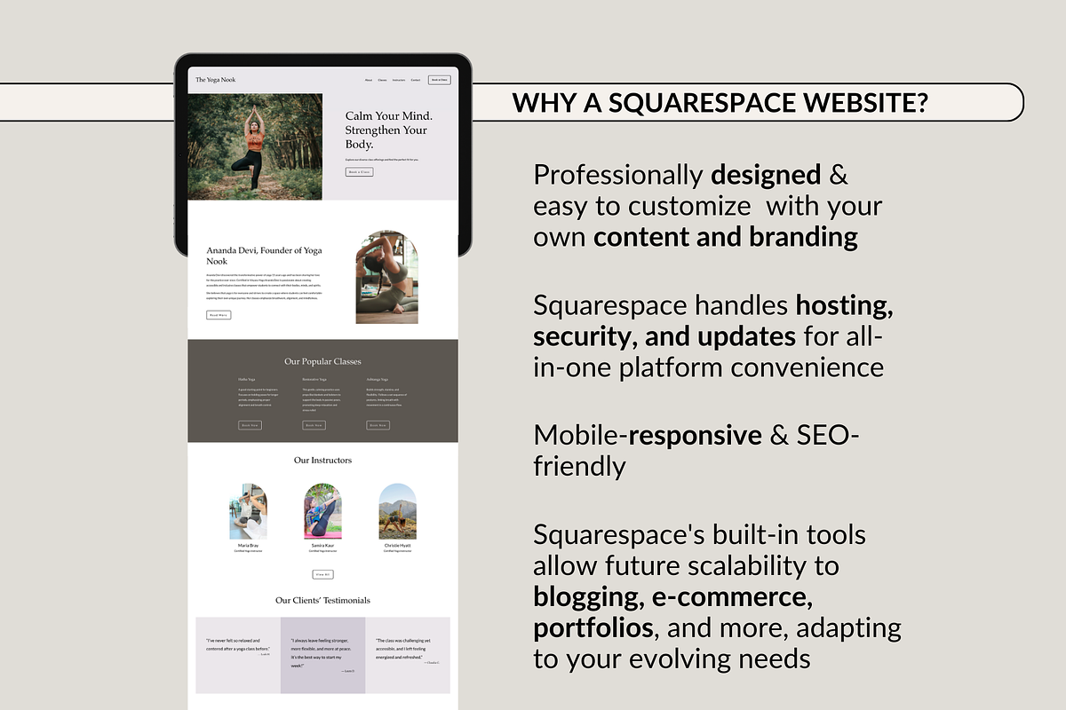 Yoga Studio Squarespace Website, a Squarespace Template by Preset Pixels (Photo 5 of 6)