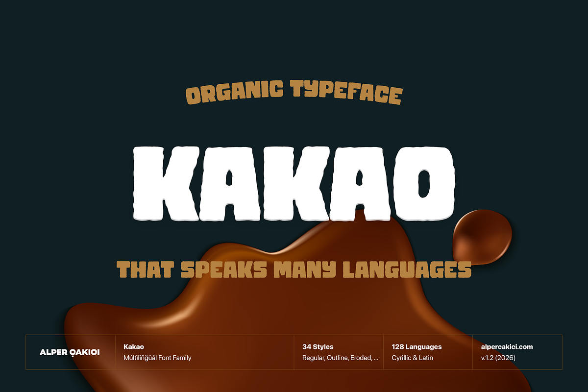 Kakao Organic Typeface (Cyrillic + Latin)