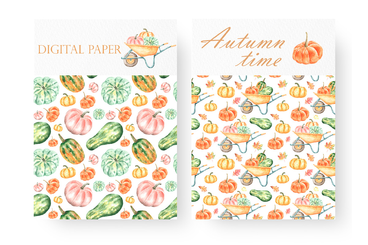Autumn time watercolor set., a Seasonal Illustration by SabinaWatercolorArt (Photo 5 of 16)