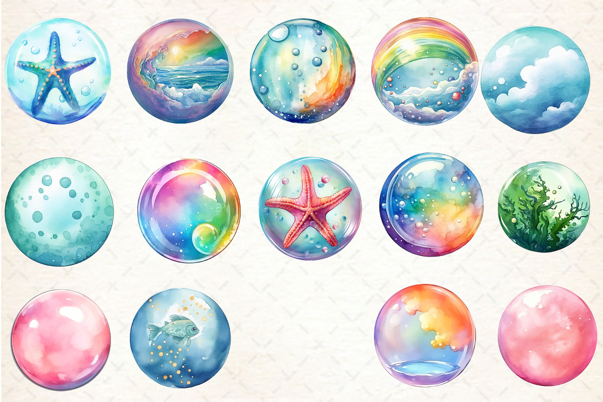 Ocean Bubbles Clipart, an Icon by Rose Art (Photo 2 of 4)