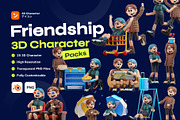 Friendship 3D Character, a Characters & Person 3D Model by orenjidesign (Thumbnail 1 of 8)