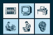 Vintage Communication Illustration, a Technology Illustration by Prosymbols (Thumbnail 7 of 10)