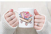 Bookish Lover Clipart, an Illustration by Watercolor design (Thumbnail 6 of 9)