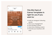 Yoga Instagram Feed Templates, a Social Media Template by Cultive Creative (Thumbnail 2 of 13)