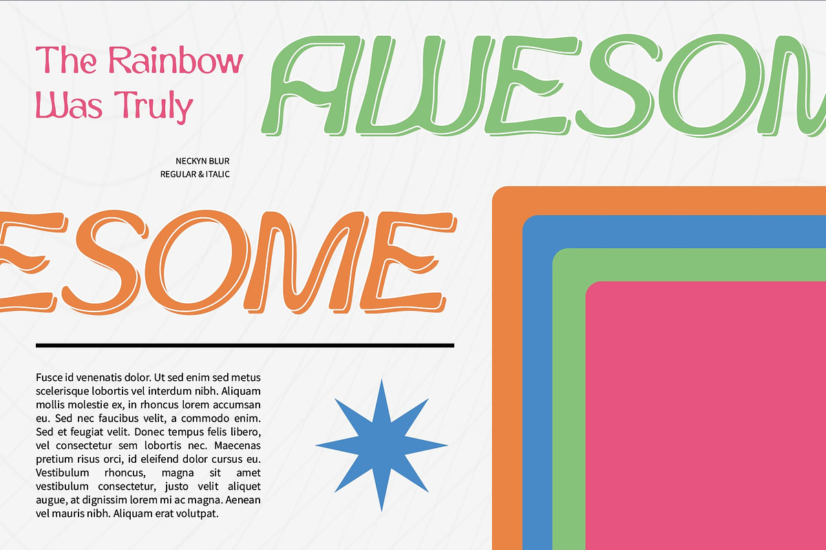 Neckyn Blur, a Sans Serif Font by Craft Supply Co. (Photo 2 of 8)