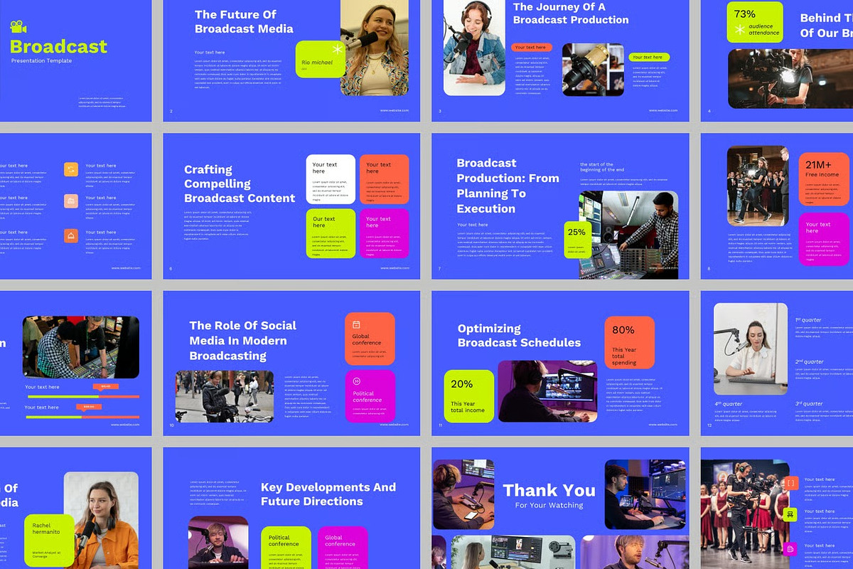 Broadcasting Industry GSlides PPoint, a Presentation Template by Fit-tee (Photo 2 of 2)