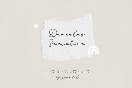 Danielas Sensation handwritten font