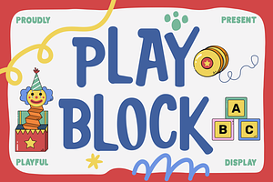 Play Block Playful Display Font, a Font by PutraCetol Studio