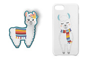 Fall Llama, an Animal Illustration by Huckleberry Hearts (Thumbnail 2 of 3)