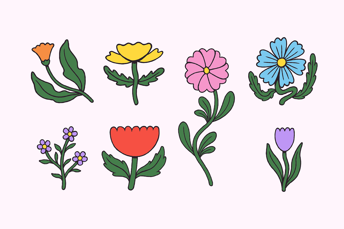 Sunny Blooms Illustration Set, an Object Illustration by The Isian (Photo 3 of 16)