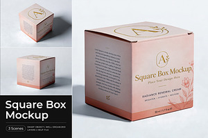 Square Box Mockup, a Packaging Mockup by Pitchlook.Studio
