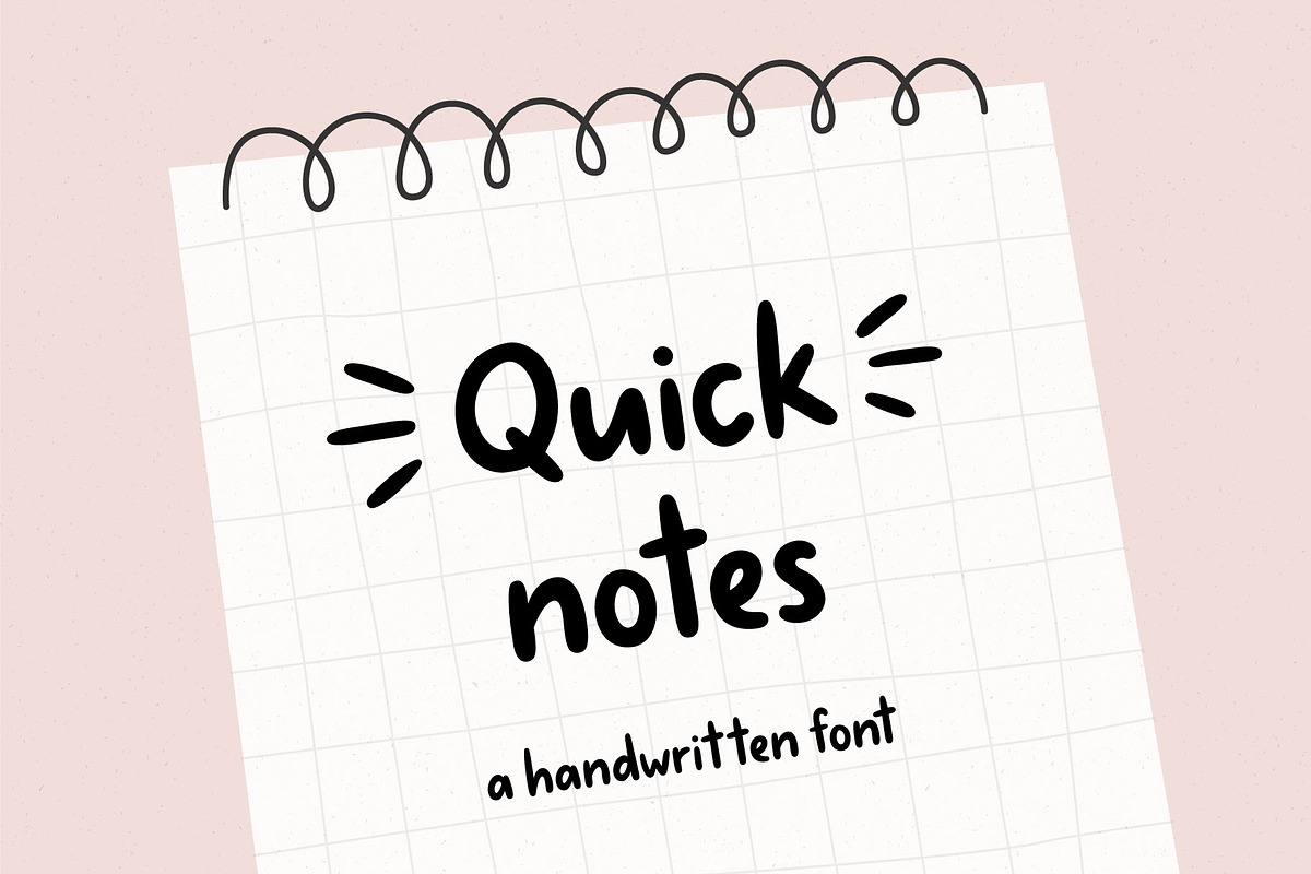 Quick notes | Handwritten Font, a Sans Serif Font by AngelinaKovel (Photo 1 of 11)