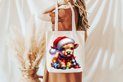 Christmas Lights Highland Cow Png, an Illustration by Daily.Designs (Thumbnail 5 of 5)