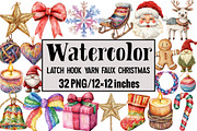 Latch Hook Yarn Faux Christmas, an Illustration by Design Market (Thumbnail 1 of 3)