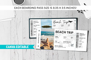 Beach Vacation Trip Ticket Template, an Invitation Template by Snapybiz (Thumbnail 1 of 10)