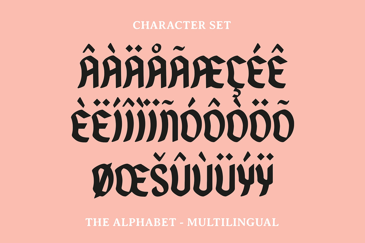 Adore Chaos- Blackletter Font, a Blackletter Font by ariodsgn (Photo 5 of 9)