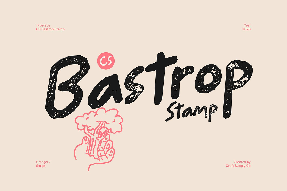 CS Bastrop Stamp, a Handwritten Font by Craft Supply Co. (Photo 1 of 8)