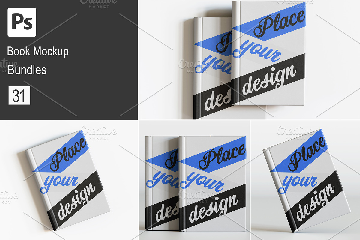 Book Mockup Bundles, a Books & Magazine Mockup by Ambo Ampeng (Photo 1 of 32)