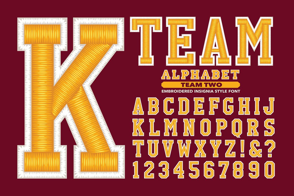 Embroidered Sports Vector Alphabet, an Object Graphic by Mysterylab Designs (Photo 9 of 16)