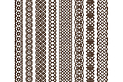 Chocolate Brown Lace Vectors, an Illustration by Amanda Ilkov (Thumbnail 3 of 5)