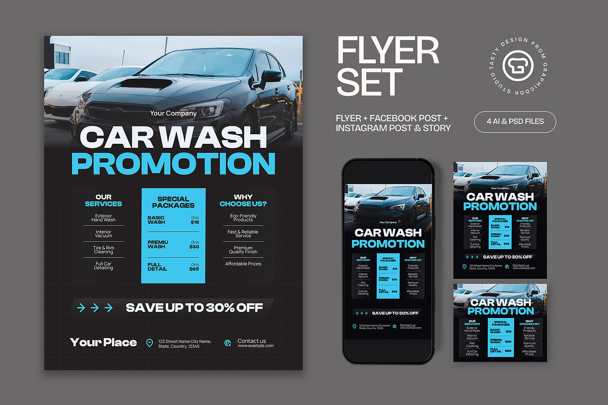 Car Wash Promotion Flyer, a Flyer Template by graphicook (Photo 1 of 3)