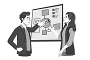 Corporate teamwork illustration, a Finance Illustration by Yayasya (Thumbnail 2 of 3)