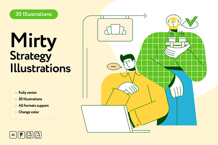 Mirty Strategy Illustration, a Work Illustration by Welovegraphics