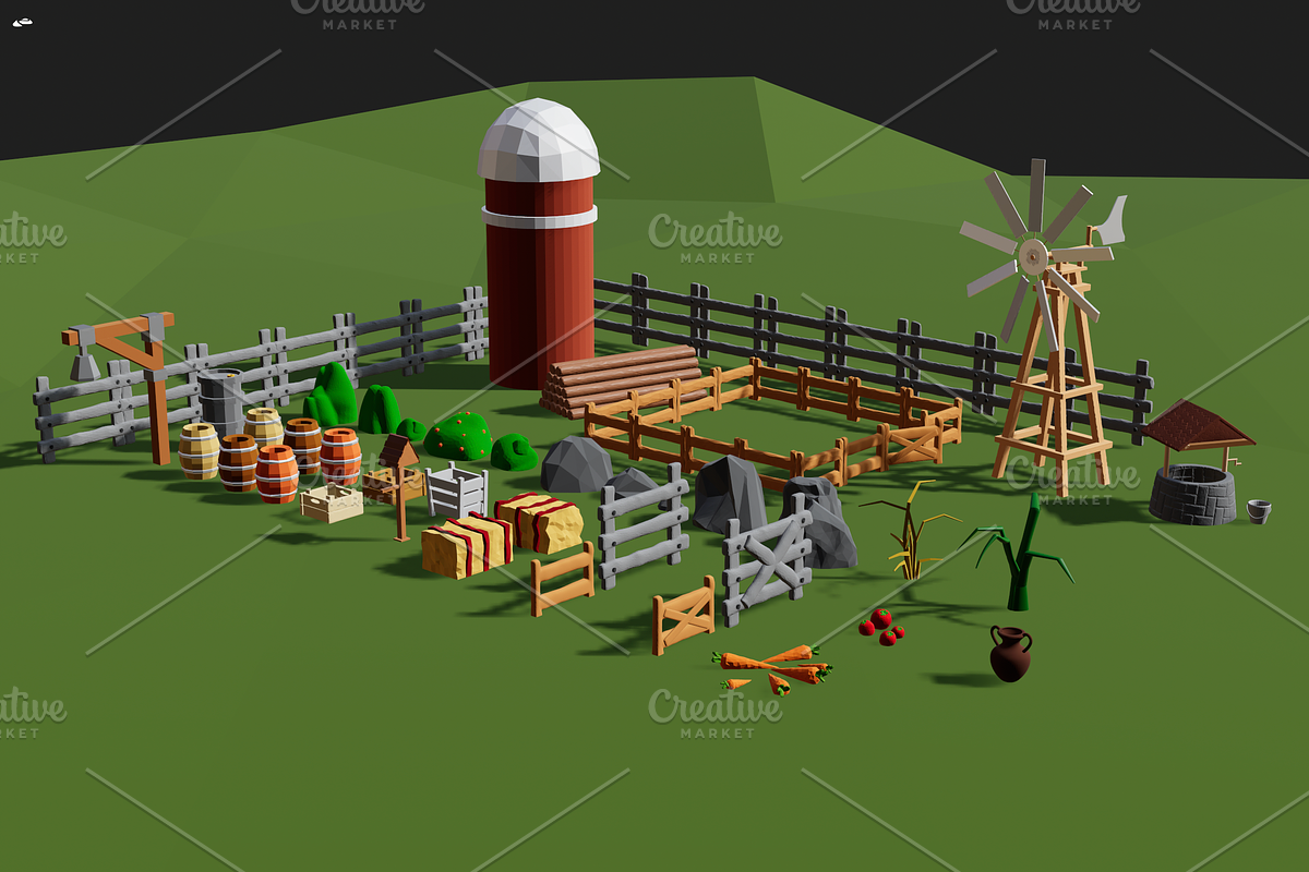 Farm 3D Models Low Poly, an Object 3D Model by Erdem Haksal (Photo 4 of 4)
