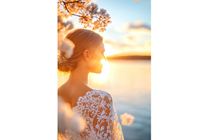 bride woman portrait in lace by, a Person Photo by Lermont51