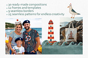 Nautical hand drawn clip art, an Illustration by ARTerria (Thumbnail 5 of 17)