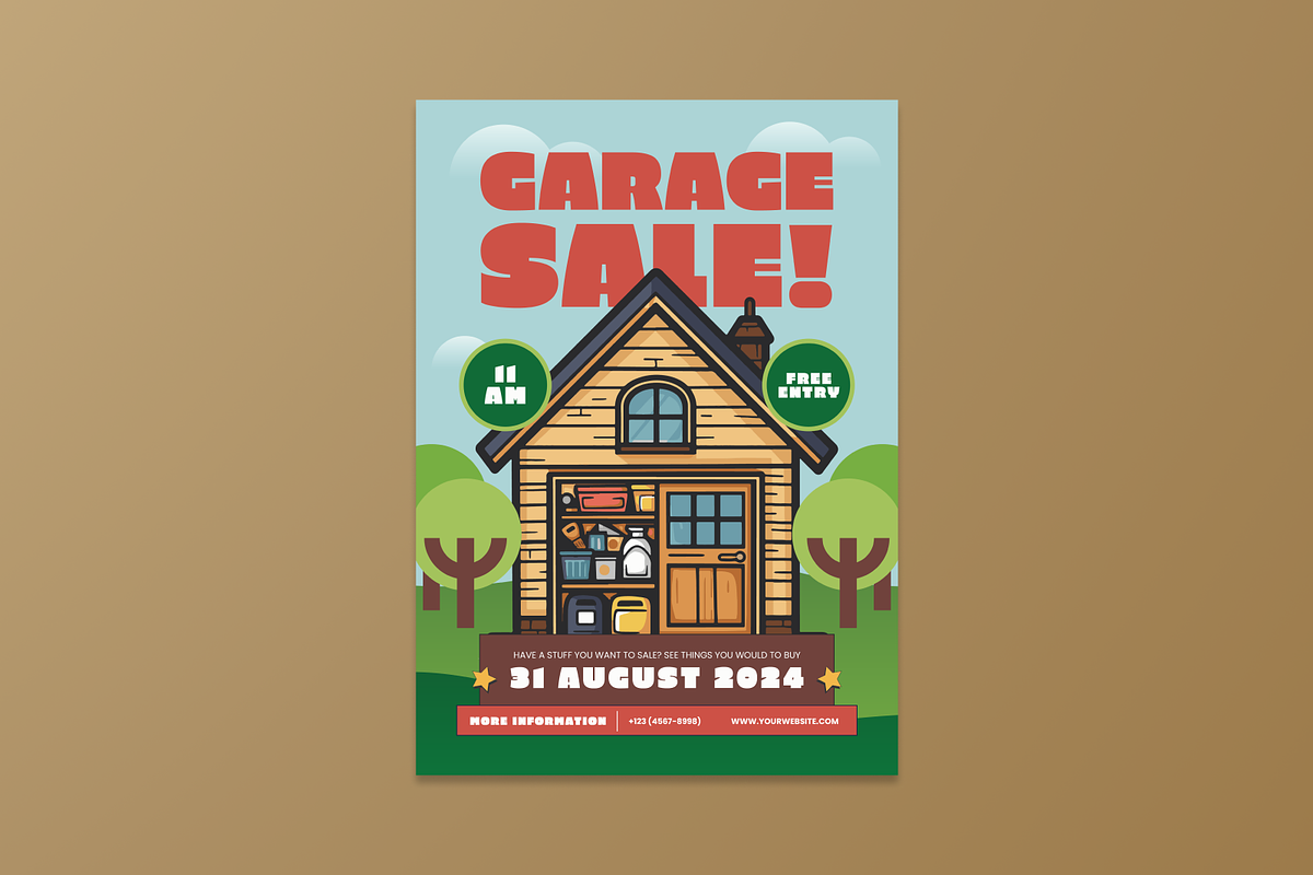 Garage Sale Promo Flyer, a Flyer Template by MMPixelCraft (Photo 4 of 5)