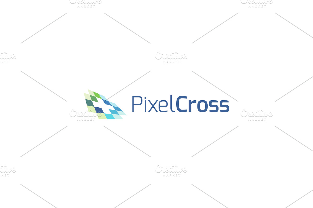 Pixel Cross Logo Template, a Branding & Logo Template by Graplick (Photo 3 of 4)