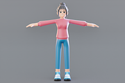 Female Avatar 3D Character Model, a Characters & Person 3D Model by Dudukbersama (Thumbnail 2 of 7)