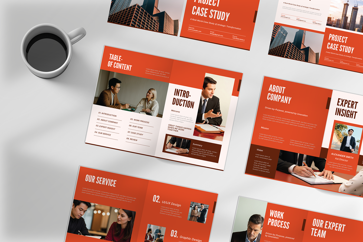 Project Case Study, a Magazine Template by Annora Studio