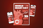 World Heart Day Event Flyer Set, a Flyer Template by The Good Store (Thumbnail 1 of 2)