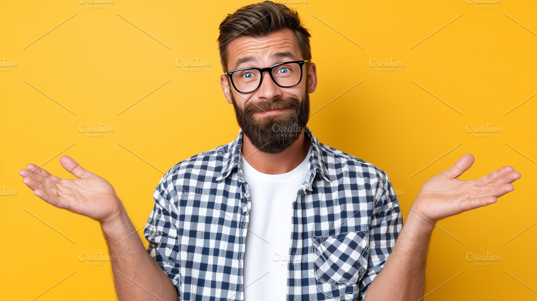 Smiling bearded man with glasses, a Person Photo by MistyDay