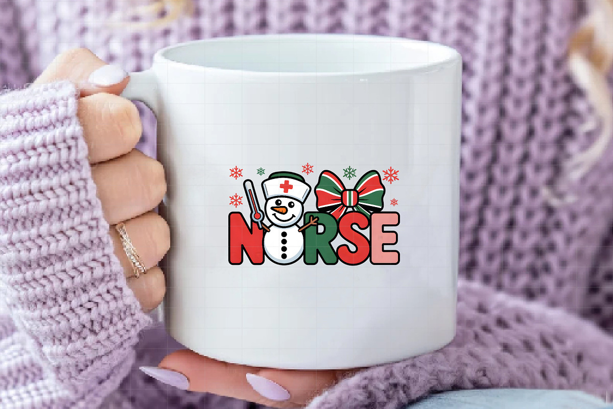 Coquette Christmas Nurse Bow PNG, an Illustration by Daily.Designs (Photo 4 of 5)