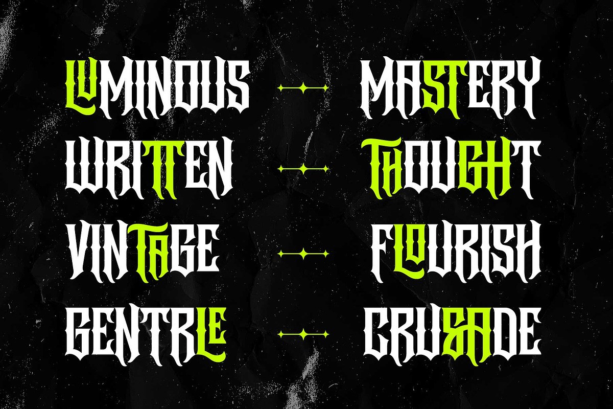 Underock - Blackletter Style, a Blackletter Font by Arterfak Project (Photo 9 of 11)
