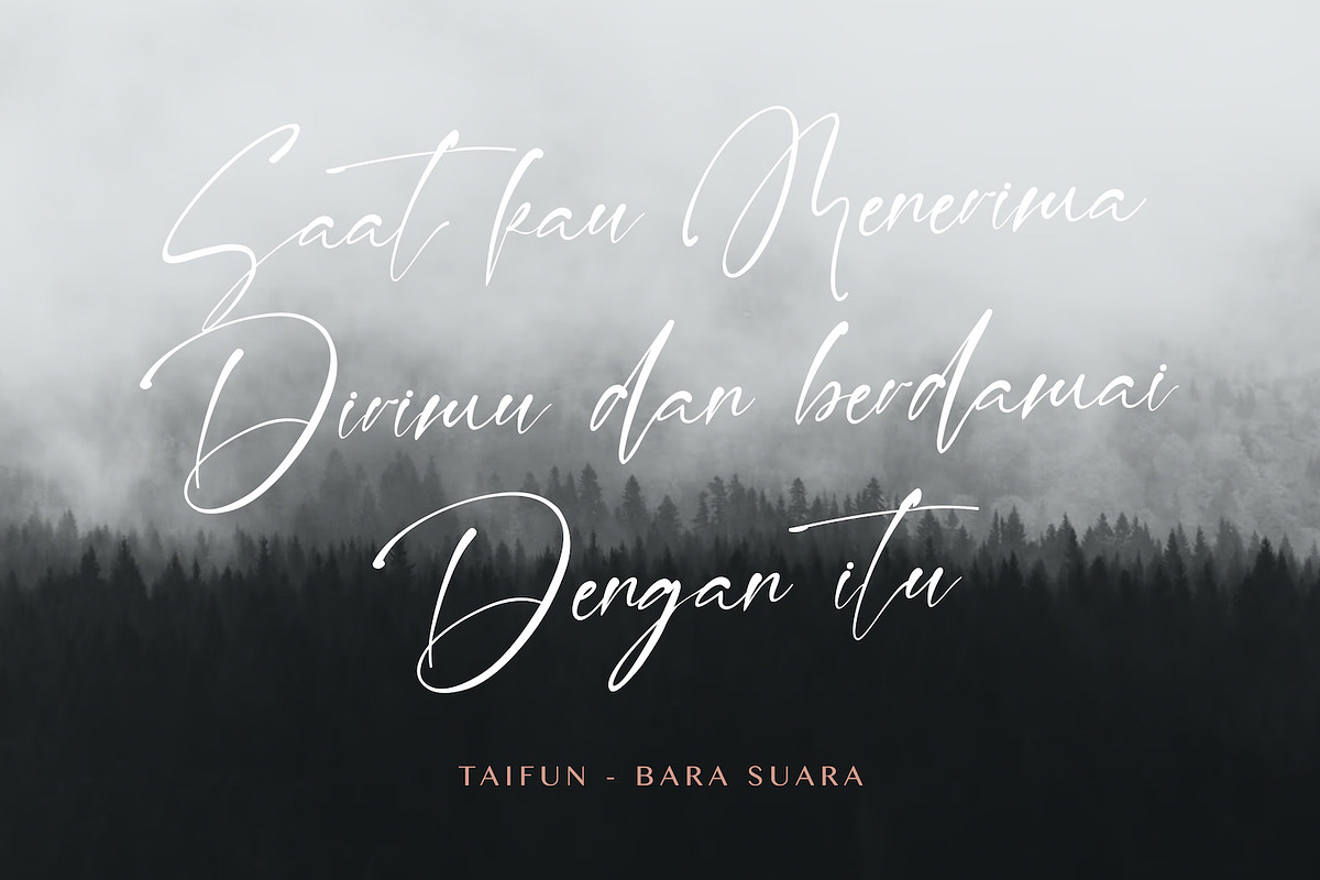 Cinta Sehatti - Calligraphy Font, a Script Font by StringLabs (Photo 2 of 10)