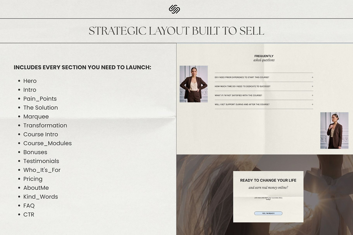 Squarespace Sales Page Template, a Squarespace Template by OliaMuseDesign (Photo 3 of 8)