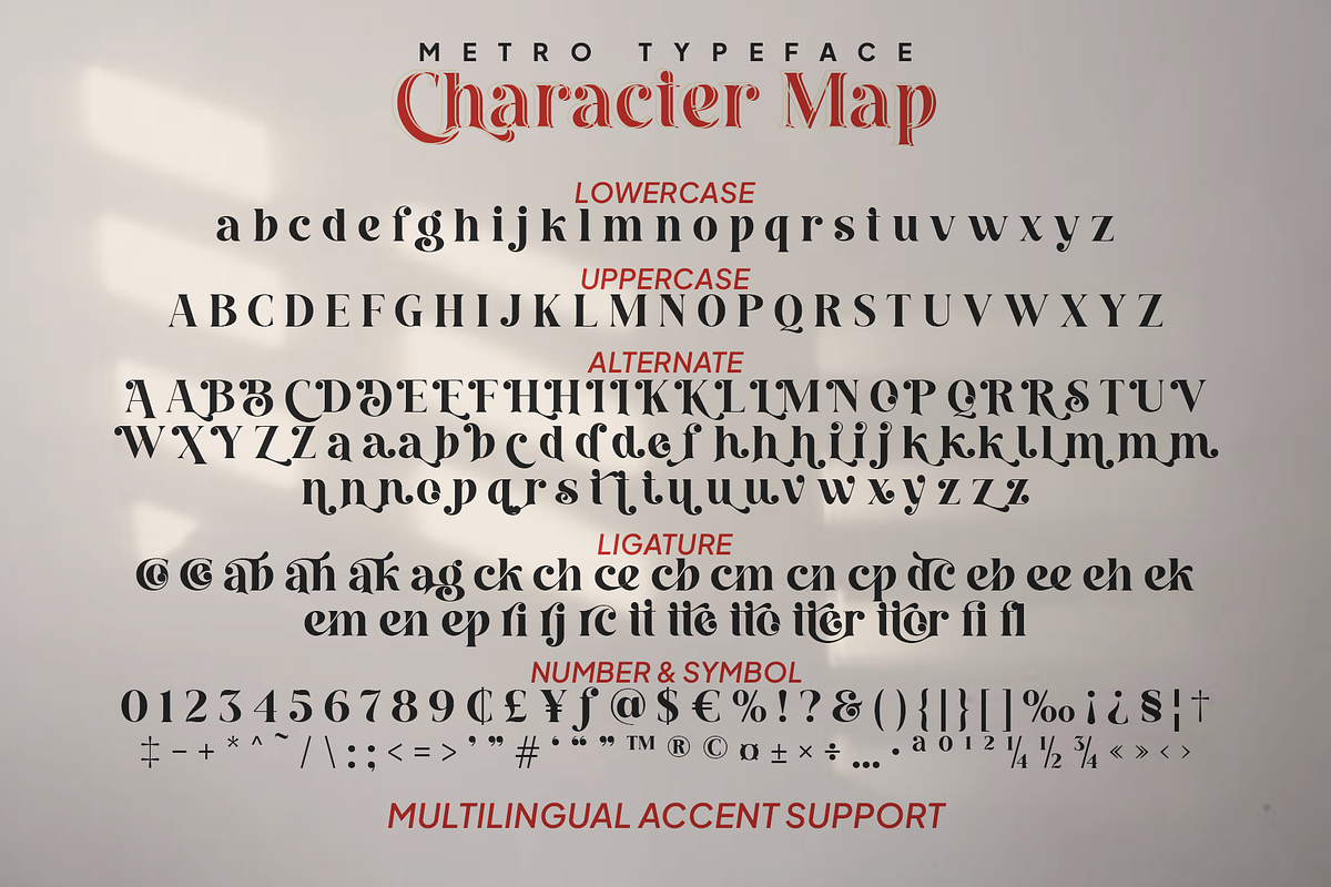 Metro Regular Vintage Retro Serif, a Serif Font by Vampstudio (Photo 13 of 13)