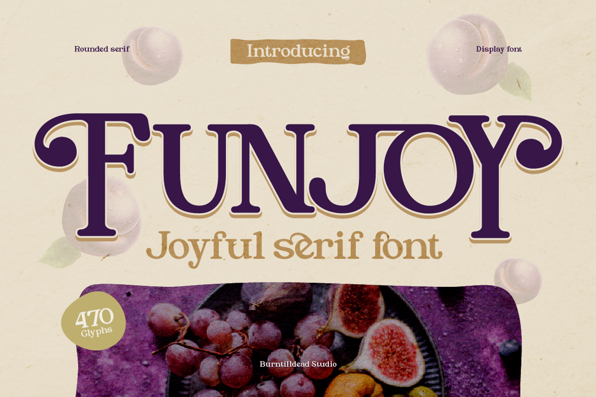 Funjoy, a Serif Font by Burntilldead (Photo 1 of 12)