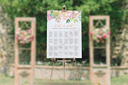 Seating Chart Template Canva, an Invitation Template by ShineOnWedding (Thumbnail 4 of 8)