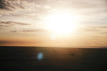 Masai mara sunset stock photograph
