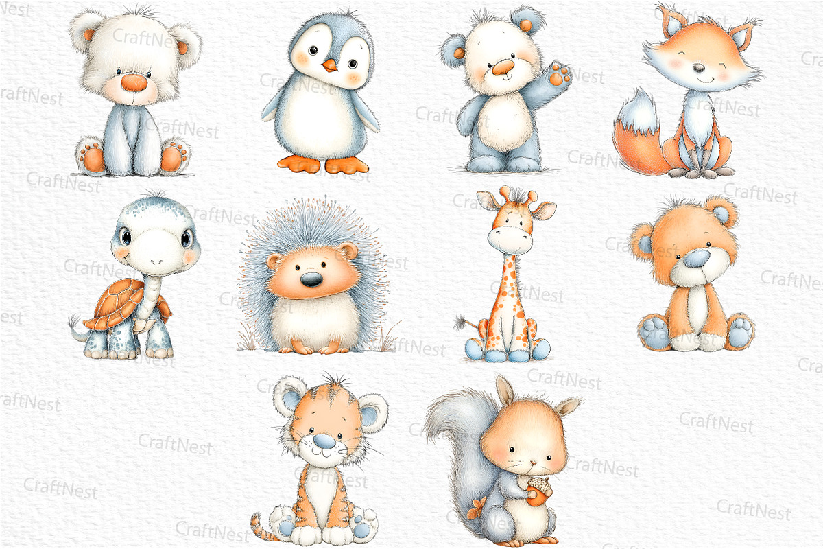 Minimalist Cartoon Animals Sublimati, an Illustration by Craft Nest (Photo 6 of 6)