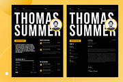 Resume template V01, a Marketing Template by fashionaddict (Thumbnail 2 of 4)