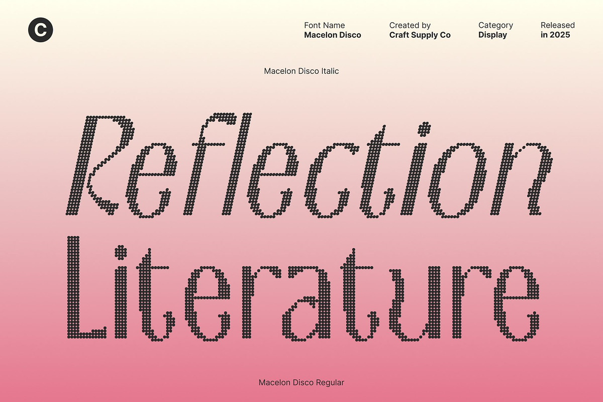 Macelon Disco, a Sans Serif Font by Craft Supply Co. (Photo 4 of 8)